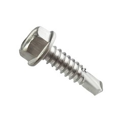 #14 Hex Washer Head Self Drilling Sheet Metal Tek Screws 410 Stainless Steel