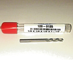 1/8″ (.125″) 3 flute CARBIDE End mill MADE IN USA 120-3125 Free Shipping