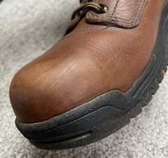 Timberland Pro358 Boots WOMEN Size 10 Brown Leather Lace Up Safety Toe Work Boot