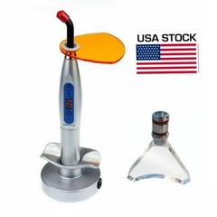 5W Dental Wireless LED Resin Curing Light with Whitening Tip 1500mW/cm2 US STOCK