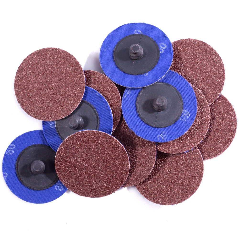 50x 2 inch 80 Grit Roll Lock Sanding Grinding Disc Die Grinder Quick Change Pads