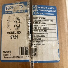 Fasco 9721 Refrigeration Fan Motor 1/12hp 1350/1550RPM 115/208-230V