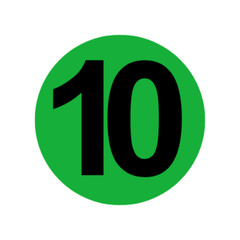 Inventory Control Number 10 Stickers | 2″ Round | Self Adhesive | 500 Labels