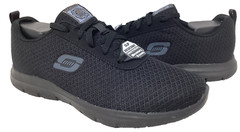 Skechers Women’s Work Bronaugh RF Slip Resistant Lace Up Black Size:9 196MO