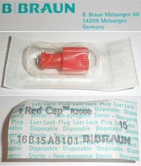 B.BRAUN Red Cap Luer Lock Plug Dual Male Female For Syringe IV Connector Sterile