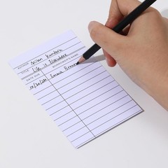 100 Count Library Cards, Checkout Catalog Book Card,Library Checkout Index Cards