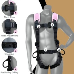 AFP Demon Fall Protection Comfortable Safety Harness (OSHA/ANSI PPE) Pink