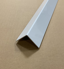 1.5″ x 1.5″ x 48″ Long – White Aluminum Plate OUTSIDE Corner Guard – .050″ Thick
