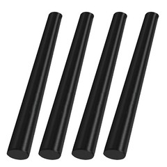 Acetal Plastic Rod 1-1/2″ Diameter 12″ Length Round Opaque Black 4 Pack-Delrin