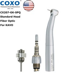 US COXO Dental High Speed Fiber Optic Handpiece 6Holes LED Coupler fit KAVO