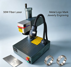 50W Fiber Laser Marking Machine Small Metal Cutting Photo Logo Jewelry Engraving