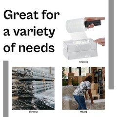 5″x700′ 120 Ga Extended Core Stretch Wrap Cast Film 24 Rolls With Spinner Handle