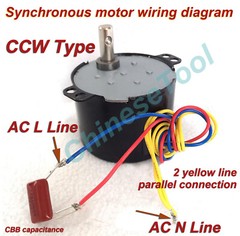 US stock Synchronous Motor 50KTYZ AC110V 120V 50/60Hz 50r/m CW/CCW 6W 1.4kgf.cm