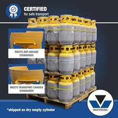 HP295 Steel 30 lb Refrigerant Cylinder – FL-M Connections=