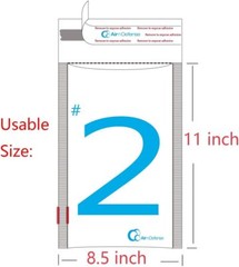 AirnDefense 200 #2 8.5X12″ White Poly Bubble Mailers Shipping Padded Envelope