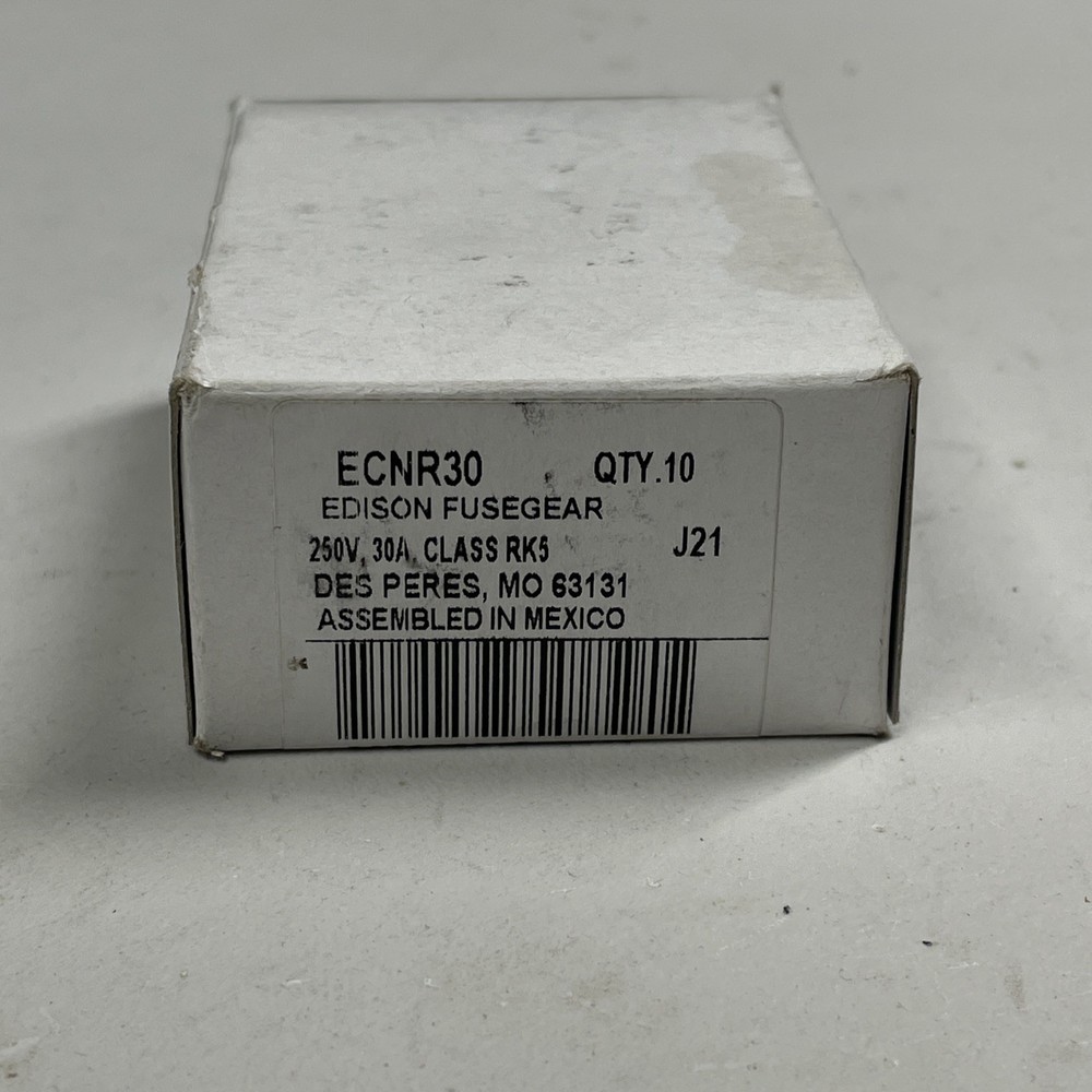 10 Pack Edison Bussmann ECNR30 Class RK5 Fuses Dual-Element Time-Delay