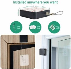 2Pcs Multifunctional Punch-Free With Drawstring Automatic Sensor Door Closer