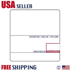 CAS LST-8020 Printing Scale Label, 58 x 60 mm, UPC/Ingredients x 12 Rolls Box
