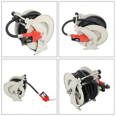 Diesel Hose Reel 3/4″ × 50′ Auto Refueling Nozzle Gun Fuel Hose Reel Retractable