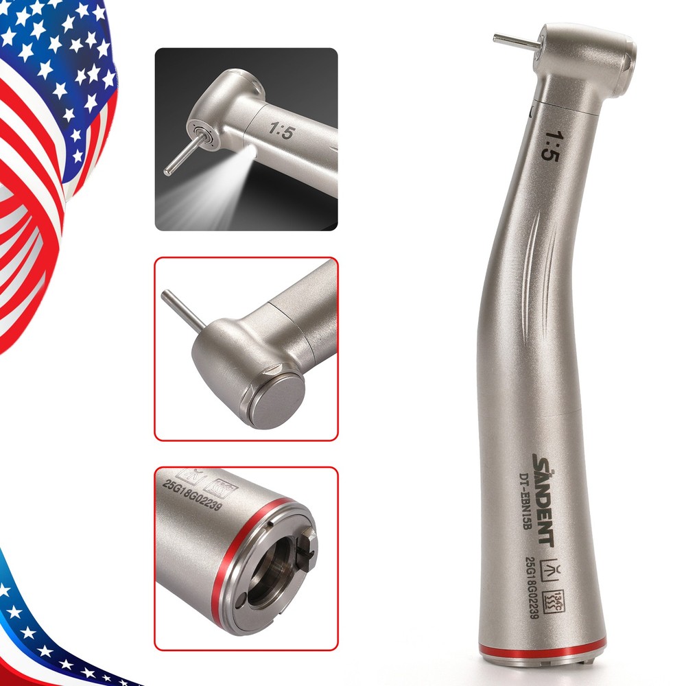 SANDENT Dental 1:5 LED Contra Angle Handpiece Standard Internal Four Spray UD