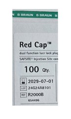 B.BRAUN Red Cap Luer Lock Plug Dual Male Female For Syringe IV Connector Sterile
