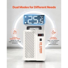 Uimoso Industrial Water Chiller 5460BTU/h Cooling System with Compressor 3.4 GPM