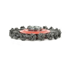 AAIN 4″ Twist Knotted Wire Cup Wheel Brush for Grinders, 5/8″-11 Threaded Arbor