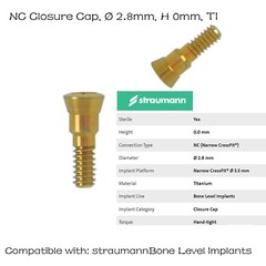 Dental Titanium NC/RC Healing Abutment Closure Cap Bone Level Fits ITI Straumann
