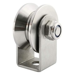 V Groove U Groove Stainless Steel Lifting Pulley Silent Pulley 800lb Silver Tone