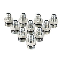 10 Pack 3/8″ JIC 37° Male x #8 SAE/ORB Male Hydraulic Hose Adapter Fittings New