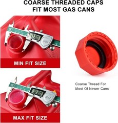 Gas Can Cap Replacement (2 Kit-Red), High Compatibility Size: 2 kitsColor: Red