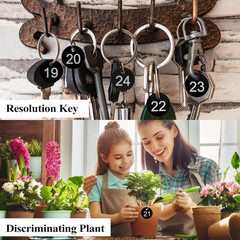 1-50 Number Tags, Plastic ID Number Hang Tags with Hole, Engraved Round Numbered