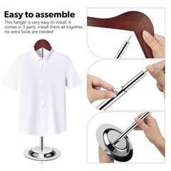T Shirt Display stand for Vendors, Adjustable 18.5-31.5 inches, 1-Pack Brown