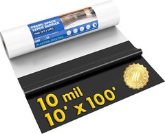 1000 SQFT 10×100 White Crawlspace Flooring Underlayment Vapor Barrier iNSULATION