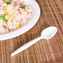 Karat PP Plastic Medium-Heavy Weight White Tea Spoons Bulk Box -1,000 ct, U2013W
