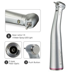 Yabangbang Dental 1:5 LED Fiber Optic Increasing Electric Contra Angle Handpiece