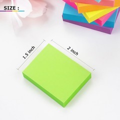Bright Colored Sticky Notes 1.5×2 inch – 1920 Sheets for Easy Organization