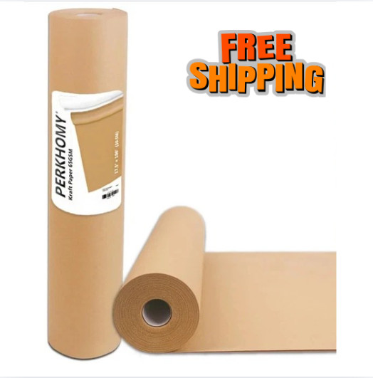 17.5″ x 1200” Brown Kraft Paper 50 lb Basis Thick Roll Packaging Shipping NEW