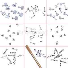 10pcs/pack Dental Orthodontic Crimpable Hooks Short/Long/Stop/Left/Right/Cross