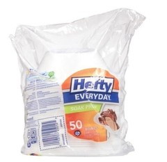 Hefty Everyday Soak Proof Foam Bowls Durable , 12 Ounce , White 50 Count