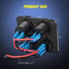 4 in 1 ON OFF Charger Socket Panel Dual USB Charger Power Color: 4 in 1 Panel