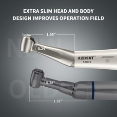 AZDENT Dental Slow Low Speed Handpiece Straight Contra Angle Air Motor 4/2Holes