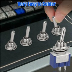10PCS MTS-101 2 Position Mini Toggle Switch 2 Pin SPST ON-OFF 6A 125V AC