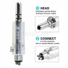 1-10 Dental Low Speed Air Motor Handpiece E-type 4Hole External Water Spray fz
