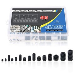 Complete 450Pcs M3 to M8 Alloy Steel Grub Screw Kit – Rust Resistant Design
