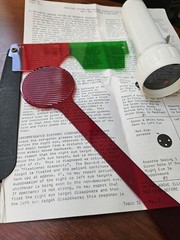 Optometry Worth 4 Dot Test with Red Green Glasses Flashlight and Maddox Rod