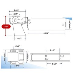 1PC For Kason 1094 SureClose Hydraulic Door Closer with Flush to 3/4 Inch Hook