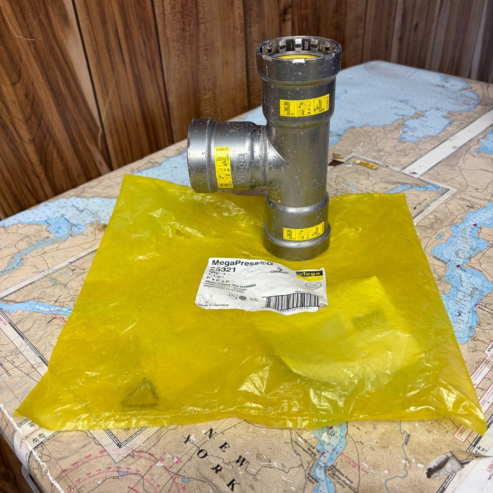 Viega MegaPressG 1″ x 1/2″ Press Reducing Tee 25321