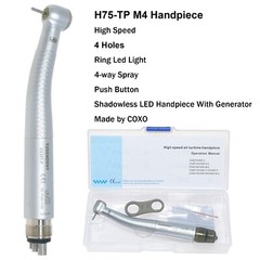 US COXO Dental Shadowless LED High Speed Handpiece 4 Hole Turbine Self Power NSK