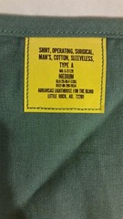 USGI MILITARY BLUE OPERATING SUGICAL MAN’S COTTON SLEEVELESS TYPE A SHIRT MED